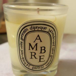 DIPTYQUE candle in AMBRE  (AMBER travel sized)